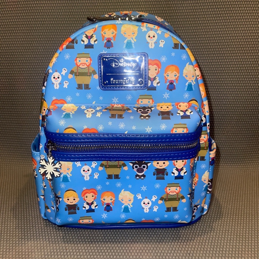 NWT Loungefly DISNEY FROZEN Mini Backpck Character Elsa Olof Ana